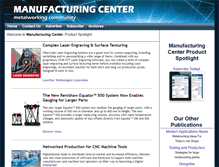 Tablet Screenshot of manufacturingcenter.com